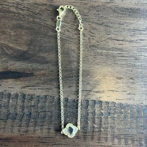 Dyadema 925 Italy Gold Tone Bracelet with Clear Charm